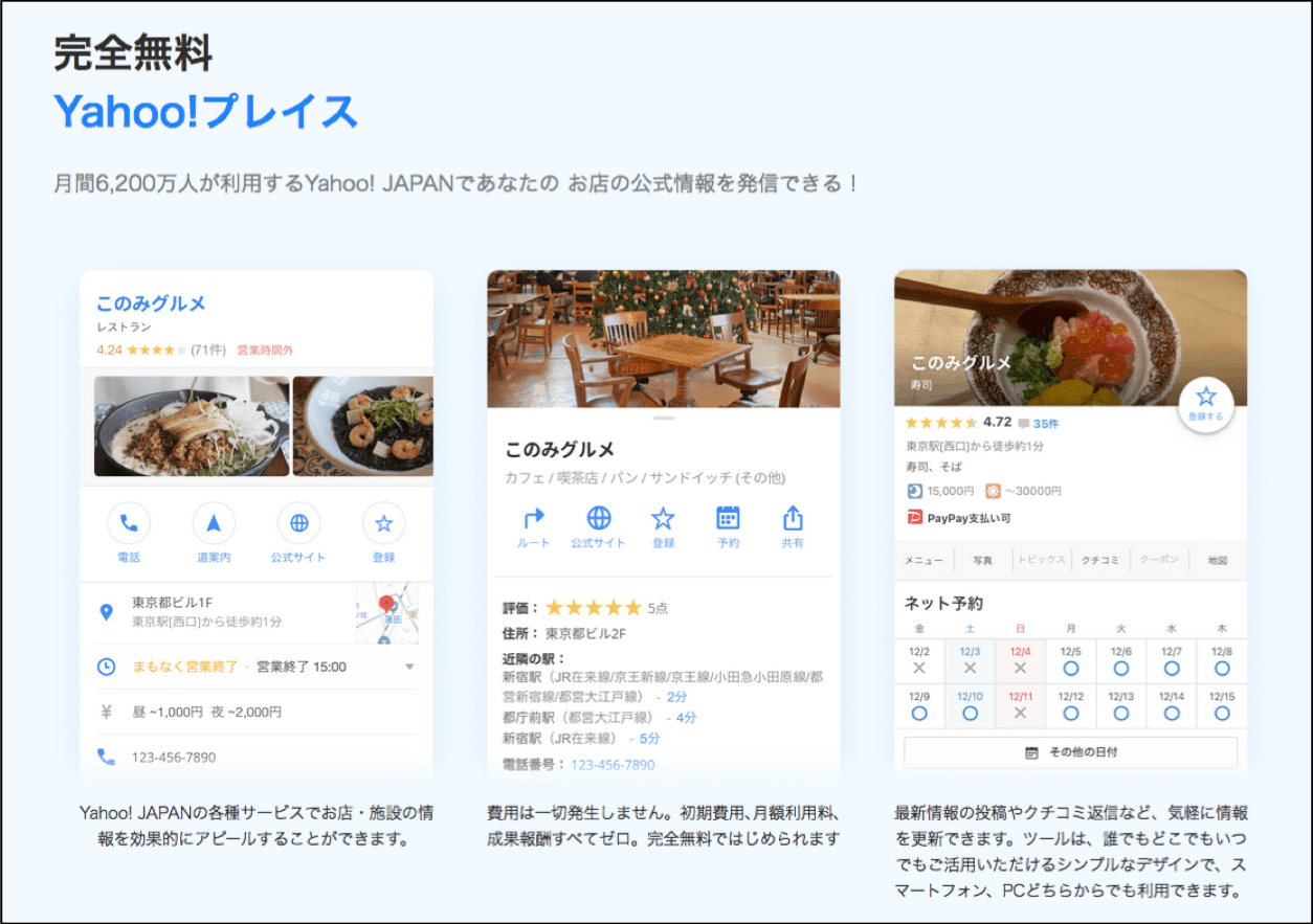 Yahoo! 地図（ヤフーマップ）への表示方法と流れ