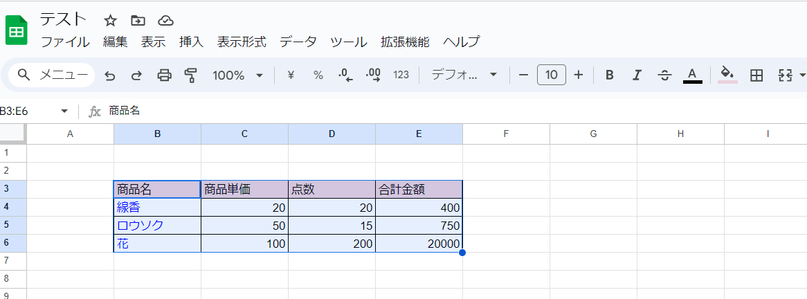 Googleスプレッドシートによる数字のグラフ化の手順