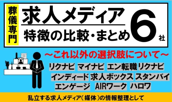 葬儀専門の求人メディアまとめ｜代表的な6社の特徴や強みについて解説