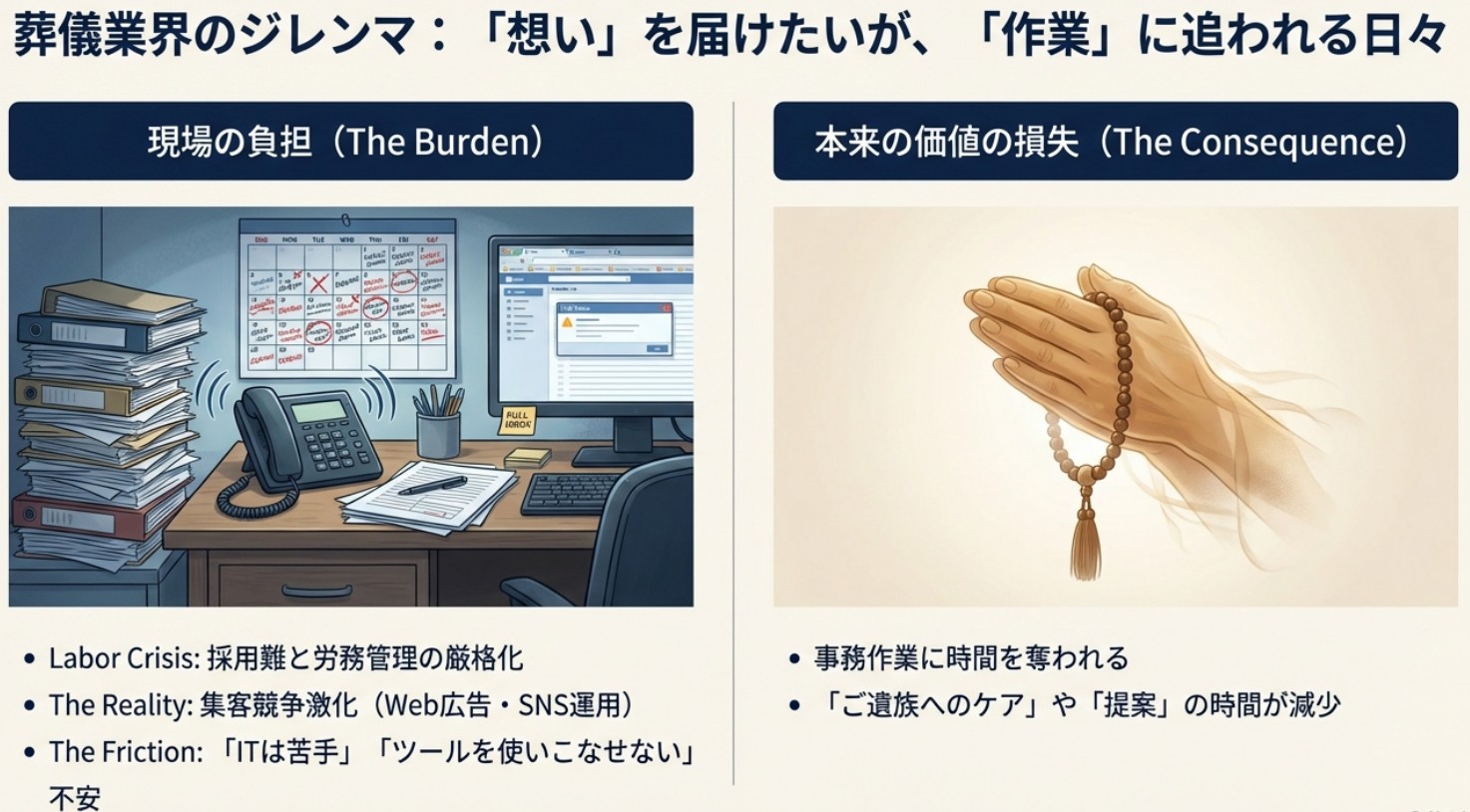 葬儀業界のジレンマ