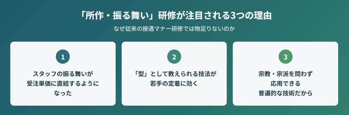 「所作・振る舞い」研修が注目される理由