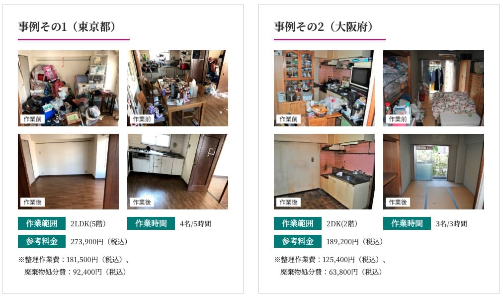 遺品整理 イオン 事例紹介
